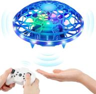 ⚙️ kaqinu mini drones for kids: hands-free hand operated rc quadcopter - led flying ball toy for boys and girls - blue logo