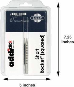 img 3 attached to 🧶 Interchangeable Circular Knitting Needles - Rocket Lace Short Tips 3.5 inch (9cm), US Size 10.75 (7.0mm) - Bundle with 10 Artsiga Crafts Stitch Markers
