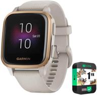 🎶 garmin venu sq музыкальное издание light sand с розовым ободком, пакет + 1-летний план дополнительной защиты логотип