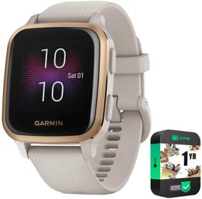 img 4 attached to 🎶 Garmin Venu SQ Музыкальное издание Light Sand с розовым ободком, пакет + 1-летний план дополнительной защиты