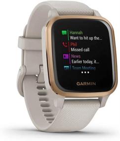 img 1 attached to 🎶 Garmin Venu SQ Музыкальное издание Light Sand с розовым ободком, пакет + 1-летний план дополнительной защиты