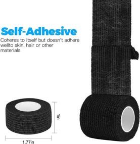 img 3 attached to 🩹 Bandage Wrap 24 Pack: Self Adherent, Breathable, Cohesive First Aid Tape for Stretch, Ankle Sprains, Swelling, Sports - 1" x 5 yds