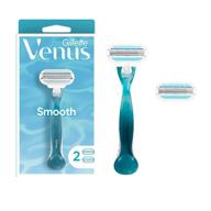 🪒 набор женского бритвенного станка gillette venus smooth - 1 ручка с 2 насадками логотип