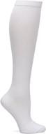 🧦 nurse mates women's wide calf compression trouser sock - white (12-14 mmhg) логотип