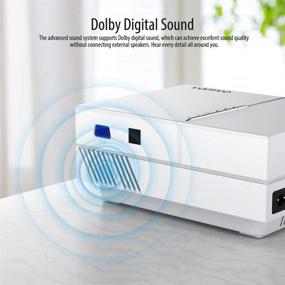 img 2 attached to 📽️ Vamvo Movie Projector: Portable 1080P Dolby Digital Plus Support, 200" Display, Fire TV Stick/PS4 Compatible, Outdoor Video Projector for Phone with HDMI, VGA, SD/TF, AV, USB and RC
