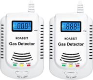 🔥 koabbit plug-in 2-in-1 carbon monoxide and natural gas detector alarm - ul2034 certified (2 pack) - combustible gas, propane, lpg, gas leak detector for kitchen/home logo