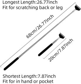 img 3 attached to Чесалка WOVTE удлиненная нержавеющая телескопическая для благополучия и расслабления