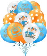 🎈 blippi party latex balloons set - 30pcs, birthday decoration supplies for blippi fans, kids baby shower birthday party decor - orange логотип