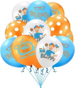 img 4 attached to 🎈 Blippi Party Latex Balloons Set - 30Pcs, Birthday Decoration Supplies for Blippi Fans, Kids Baby Shower Birthday Party Decor - Orange