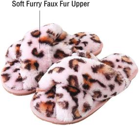 img 3 attached to 🐆 Leopard Fluffy Outdoor Boys' Shoes - Kitulandy Slippers