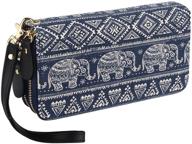 elephant pattern bohemian wallet handbag: women's handbags with integrated wallets logo