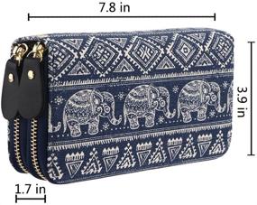 img 3 attached to Elephant Pattern Bohemian Wallet Handbag: Women's Handbags with Integrated Wallets