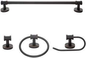 img 3 attached to 🌍 Globe Electric Camden 5-Piece All-in-One Bathroom Set: Vanity Lights, Towel Ring, Robe Hook, Toilet Paper Holder - Bronze