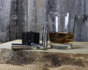 img 2 attached to 🥃 XL Whiskey Bullet Stones with Base - Set of 6 Extra Large Bullet-Shaped chillers in Unique Revolver Freezer Base: Perfect Gift for Whisky, Bourbon, and Scotch Enthusiasts, Groomsmen, and Military