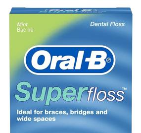 img 1 attached to 50 штук мятная зубная нить Oral-B Super Floss, предрезанная на отрезки