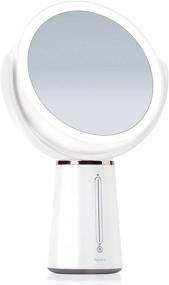 img 4 attached to Fancii Nova: Rechargeable LED Lighted Makeup Mirror with 1x/10x Magnification, Adjustable Brightness, and Large Tabletop Vanity Design