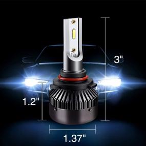 img 3 attached to 🔆 Xenon White 9006 LED Headlight Bulbs Conversion Kit - 12000LM 6500K, Low Beam/Fog Light Bulb with Cooling Fan (Pack of 2)