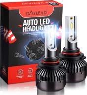 🔆 xenon white 9006 led headlight bulbs conversion kit - 12000lm 6500k, low beam/fog light bulb with cooling fan (pack of 2) logo