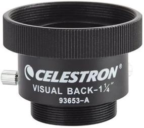img 3 attached to Enhance Your Telescope Experience with Celestron 93653-A 1.25-Inch Visual Back Metal Adapter (Black)