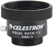 enhance your telescope experience with celestron 93653-a 1.25-inch visual back metal adapter (black) logo