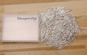 img 2 attached to 💍 500PCS Shapenty Mini Metal Wire Eyepins for DIY Craft Bead Earrings, Pendants, Necklaces, Bracelets - Small Open Eye Head Pins Needles Bulk Jewelry Charm Findings Making Supplies (Silver, 24mm/1Inch)