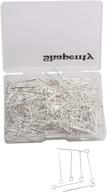 💍 500pcs shapenty mini metal wire eyepins for diy craft bead earrings, pendants, necklaces, bracelets - small open eye head pins needles bulk jewelry charm findings making supplies (silver, 24mm/1inch) logo