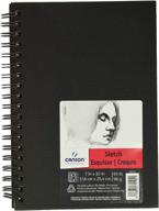 canson artist series sketch book: 7 x 10 inch side wire bound paper pad 📔 with 80 sheets – ideal for pencil and charcoal drawing, acid free and 65 pound weight logo