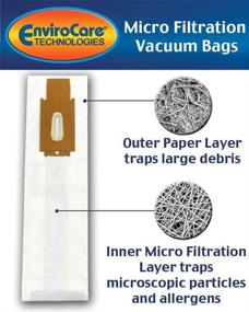 img 4 attached to 🧹 EnviroCare Replacement Micro Filtration Vacuum Bags - Compatible with Oreck Type CC, XL - Fits Various Upright Vacuum Cleaners XL7, XL21, 2000's-9000's - Pack of 8