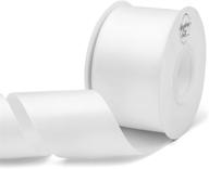 🎀 humphrey's craft 2 inch white double faced satin ribbon - 25 yards: perfect for crafts, gift wrapping, diy bows, bridal bouquets, sewing & more! logo