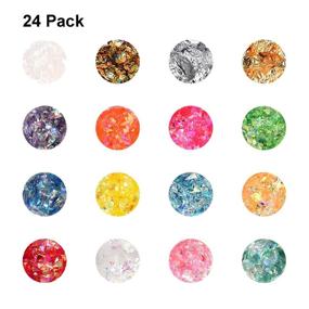 img 1 attached to 💅 24 Pack Nail Paillette Chip Foil Nail Glitter: Perfect for Nail Art, DIY Crafts, Party Decor, and Body Decorations