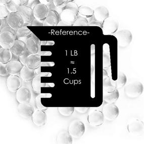 img 2 attached to 🔮 CYS EXCEL Clear Glass Flat Marble Beads Gemstone Vase Fillers (5 LBS, Approximately 7.5 Cups) - Multiple Color Choices, Decorative Mosaic Glass Gem Pebbles