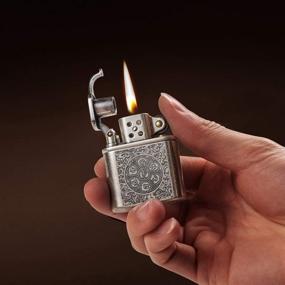 img 1 attached to 🎁 Morisk Vintage Trench Lighter: Windproof, Refillable Pipe Lighter with Removable Case - Unique Birthday Gift for Men, Dad, Husband"