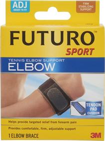 img 1 attached to Futuro Sport Tennis Elbow Support: Adjustable, Black | 1 Count - Top-notch Pain Relief!