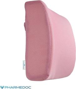 img 1 attached to 💺 Premium PharMeDoc Orthopedic Memory Foam Seat Cushion with Lumbar Support – Pink, Ideal for Office Chair & Car Seat