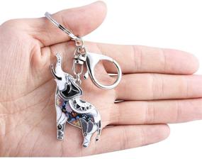 img 2 attached to 🐘 Personalized Elephant Keychain Keyring by Luckeyui