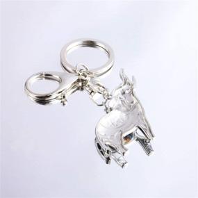 img 1 attached to 🐘 Personalized Elephant Keychain Keyring by Luckeyui