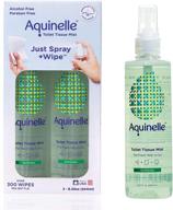 aquinelle rain forest toilet tissue mist: eco-friendly & non-clogging spray for enhanced toilet paper usage (2-8.25 oz) logo