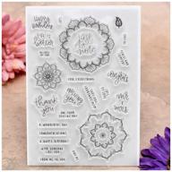 🎉 kwan crafts happy birthday friend flowers just a note clear stamps -- ideal for card making, decoration, and diy scrapbooking! logo