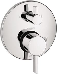 img 4 attached to 🚿 Hansgrohe Ecostat Modern 2-Handle Shower Valve with Diverter in Chrome - Pressure Balance Trim Included!