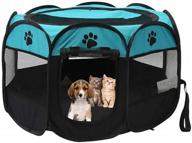 foldable dog puppy pet playpen for fun playtime logo