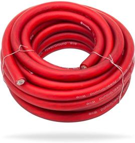 img 2 attached to 🔌 Enhanced Performance: InstallGear 1/0 Gauge Red 25ft Power/Ground Wire with True Spec and Soft Touch Cable