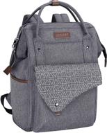 🎒 kroser 15.6 inch laptop backpack - stylish college daypack with usb charging port, water-repellent travel work bag for women/men, grey logo