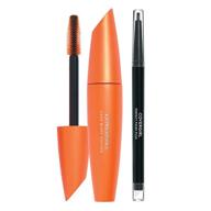 covergirl lash blast volume waterproof mascara, volumizing mascara, very black + perfect point plus eye pencil, black onyx combo logo