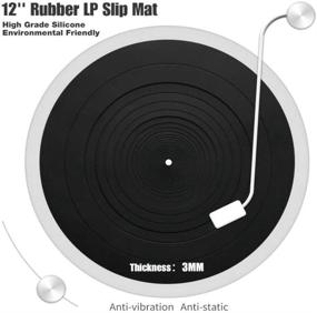 img 1 attached to 🎶 Enhance Your Vinyl Experience with the Universal 12-Inch Silicone Rubber Turntable Platter Mat for Audio Technica AT-LP120BK and AT-LP-1200 Turntables