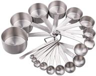 premium stainless steel measuring cups and spoons set - 8 cups and 9 spoons for accurate baking measurements logo