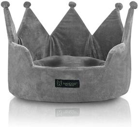 img 3 attached to 👑 NANDOG PET Gear Crown Dog and Cat Bed Collection: Luxuriously Soft Micro-Plush Resting Spots for Small Breeds