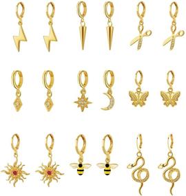 img 4 attached to Stunning Makone Gold Earrings: 9 Pairs of Cute Hoops for Women & Girls - Perfect Gift for Birthdays, Valentine's, and Christmas