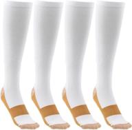 🧦 copper infused compression socks: anti odor knee high unisex compression socks by juniper's secret - 2 pair logo