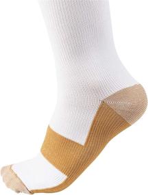 img 2 attached to 🧦 Copper Infused Compression Socks: Anti Odor Knee High Unisex Compression Socks by Juniper's Secret - 2 Pair