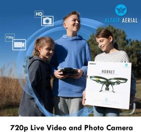 img 1 attached to 🐝 Altair 818 Hornet Beginner Drone: Live Video, 15 Minute Flight Time, Altitude Hold, Perfect Personal Hobby Starter RC Quadcopter for Kids & Adults (Yellow 818 Hornet)